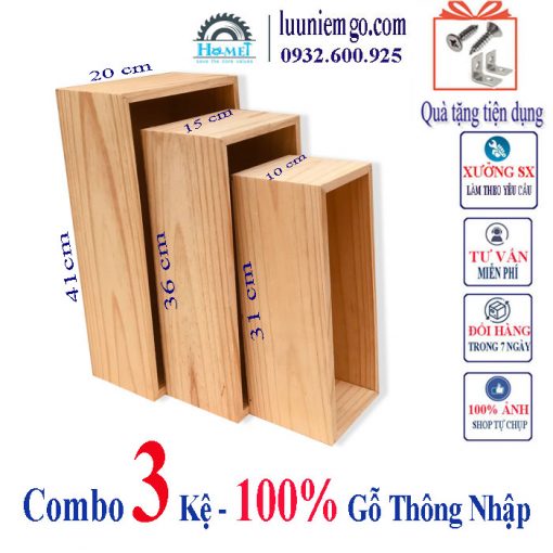 kệ gỗ treo tường