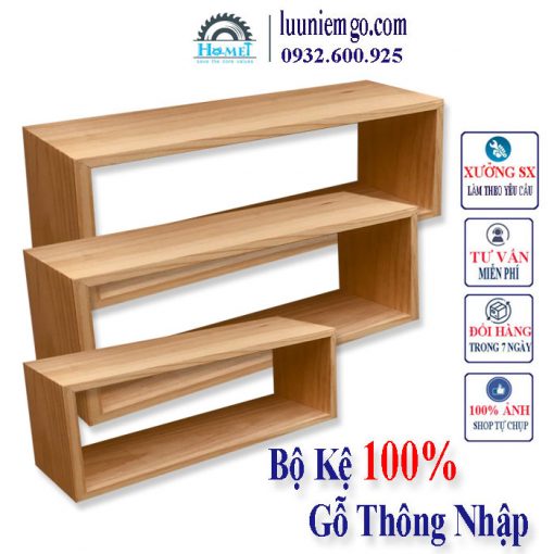 kệ gỗ treo tường