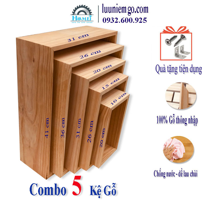 kệ gỗ treo tường