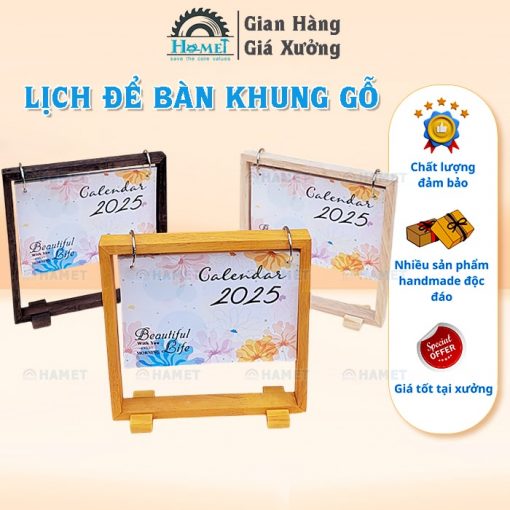 lịch gỗ để bàn