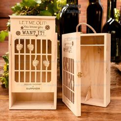 HỘP ĐỰNG RƯỢU VANG 2 CHAI MẪU TAY