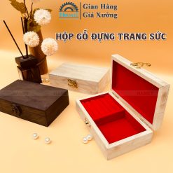 hộp gỗ đựng trang sức lót nhung