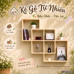 kệ gỗ treo tường