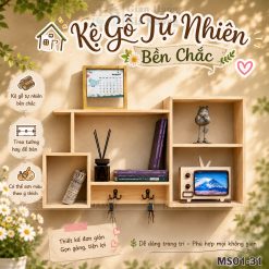 kệ gỗ decor treo tường